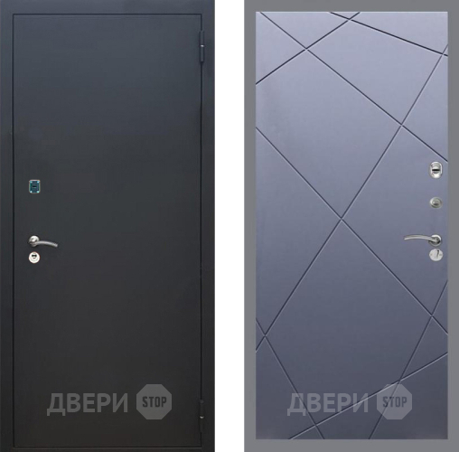 Дверь Рекс (REX) 1A Черный Муар FL-291 Силк титан в Люберцах