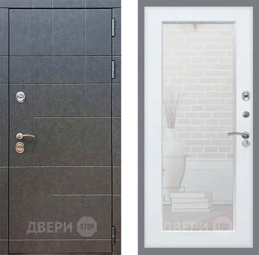 Входная металлическая Дверь Рекс (REX) 21 Зеркало Пастораль Белый ясень в Люберцах