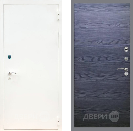 Входная металлическая Дверь Рекс (REX) 1А Белая шагрень GL Дуб тангенальный черный в Люберцах