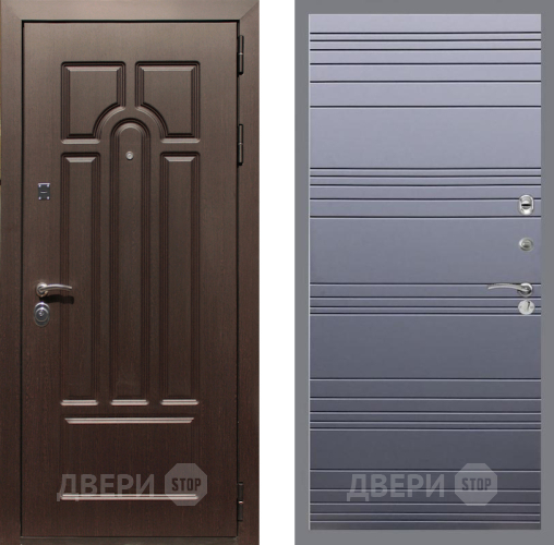 Входная металлическая Дверь Рекс (REX) Эврика Line Силк титан в Люберцах