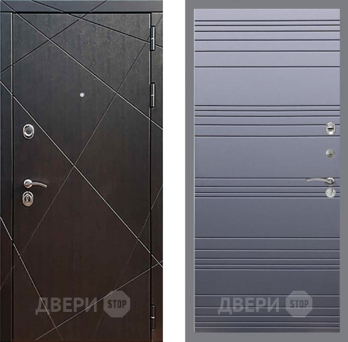 Входная металлическая Дверь Рекс (REX) 13 Венге Line Силк титан в Люберцах