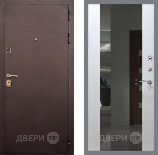 Входная металлическая Дверь Рекс (REX) Лайт 3К СБ-16 с Зеркалом Лиственница беж в Люберцах