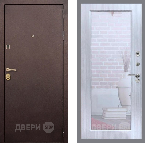 Дверь Рекс (REX) Лайт 3К Зеркало Пастораль Сандал белый в Люберцах