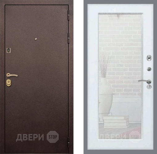 Дверь Рекс (REX) Лайт 3К Зеркало Пастораль Силк Сноу в Люберцах