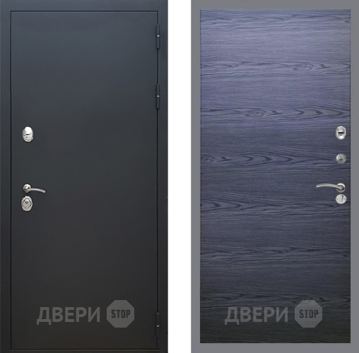 Дверь Рекс (REX) 5 Черный Муар GL Дуб тангенальный черный в Люберцах