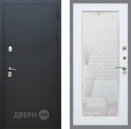 Дверь Рекс (REX) 5 Черный Муар Зеркало Пастораль Силк Сноу в Люберцах