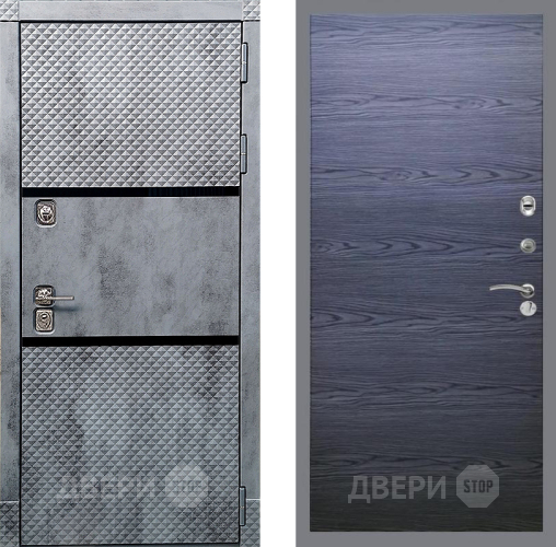 Дверь Рекс (REX) 15 Бетон Темный GL Дуб тангенальный черный в Люберцах
