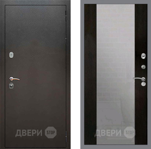 Входная металлическая Дверь Рекс (REX) 5 Серебро Антик СБ-16 Зеркало Венге в Люберцах