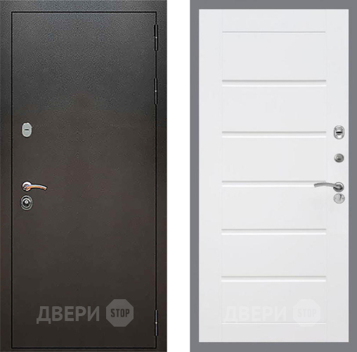 Входная металлическая Дверь Рекс (REX) 5 Серебро Антик Сити Белый ясень в Люберцах