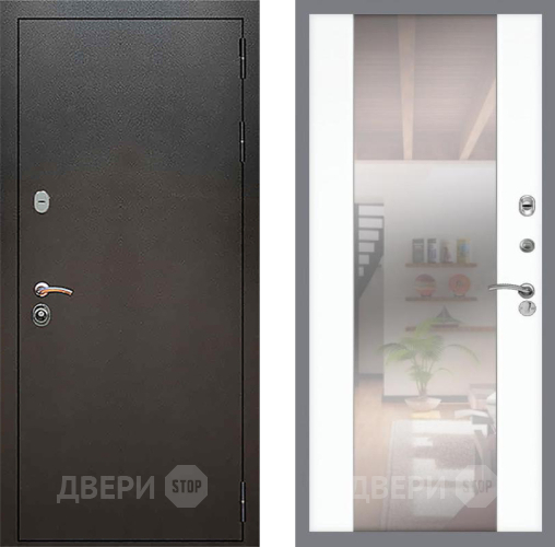 Дверь Рекс (REX) 5 Серебро Антик СБ-16 Зеркало Силк Сноу в Люберцах