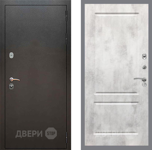 Дверь Рекс (REX) 5 Серебро Антик FL-117 Бетон светлый в Люберцах