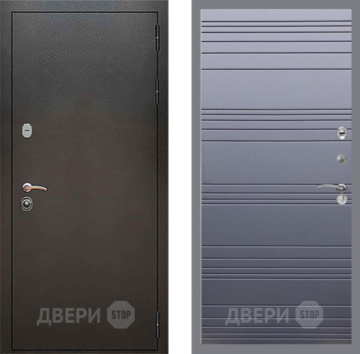 Дверь Рекс (REX) 5 Серебро Антик Line Силк титан в Люберцах