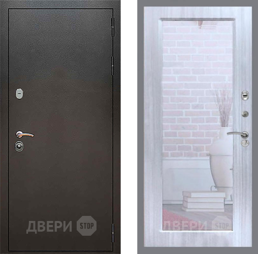 Дверь Рекс (REX) 5 Серебро Антик Зеркало Пастораль Сандал белый в Люберцах