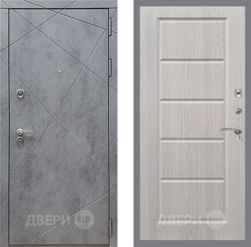 Дверь Рекс (REX) 13 Бетон Темный FL-39 Беленый дуб в Люберцах