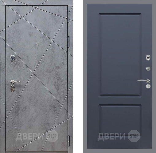 Входная металлическая Дверь Рекс (REX) 13 Бетон Темный FL-117 Силк титан в Люберцах