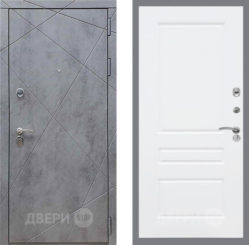 Дверь Рекс (REX) 13 Бетон Темный FL-243 Силк Сноу в Люберцах
