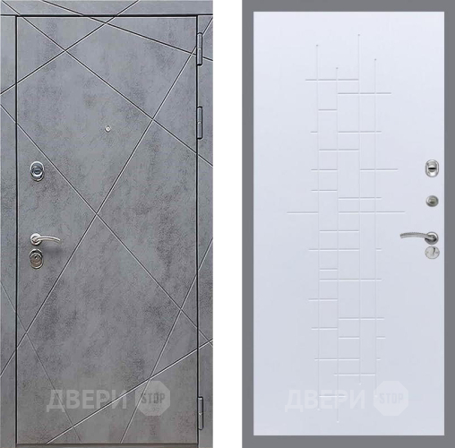 Дверь Рекс (REX) 13 Бетон Темный FL-289 Белый ясень в Люберцах