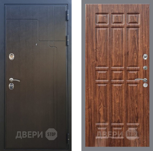 Входная металлическая Дверь Рекс (REX) Премиум-246 FL-33 орех тисненый в Люберцах
