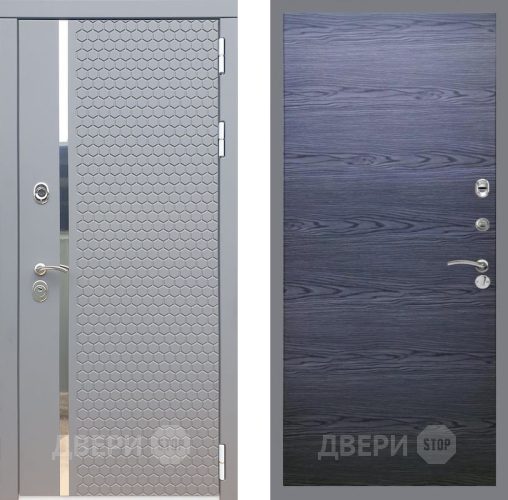 Входная металлическая Дверь Рекс (REX) 24 GL Дуб тангенальный черный в Люберцах