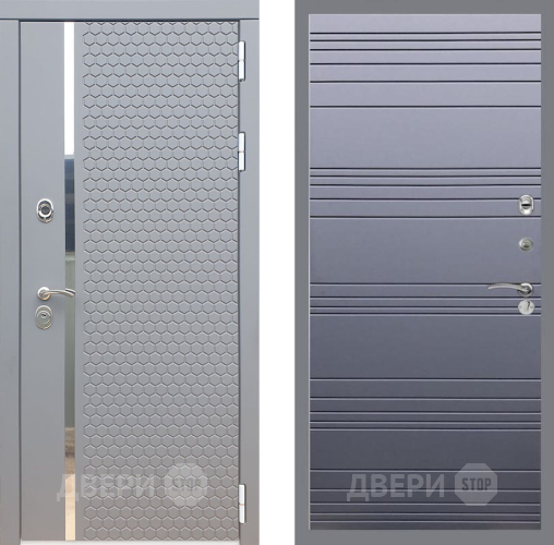 Входная металлическая Дверь Рекс (REX) 24 Line Силк титан в Люберцах