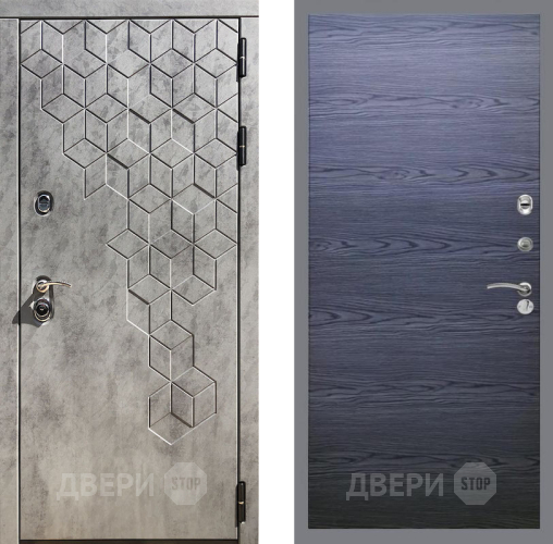 Входная металлическая Дверь Рекс (REX) 23 GL Дуб тангенальный черный в Люберцах
