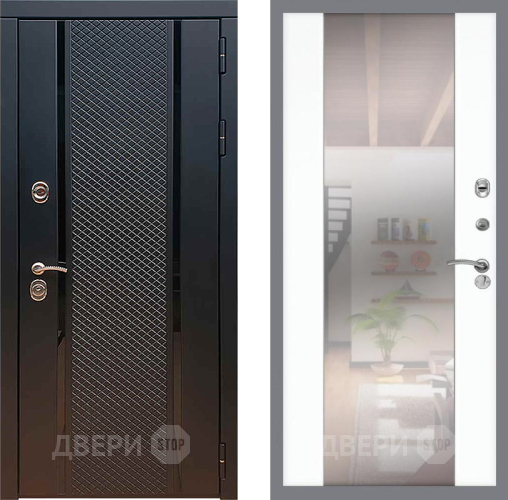 Входная металлическая Дверь Рекс (REX) 25 СБ-16 Зеркало Силк Сноу в Люберцах