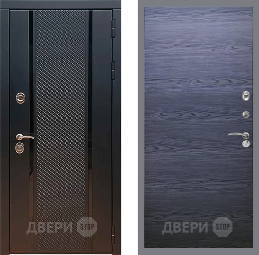 Входная металлическая Дверь Рекс (REX) 25 GL Дуб тангенальный черный в Люберцах