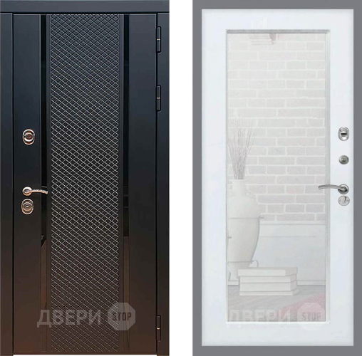 Входная металлическая Дверь Рекс (REX) 25 Зеркало Пастораль Силк Сноу в Люберцах