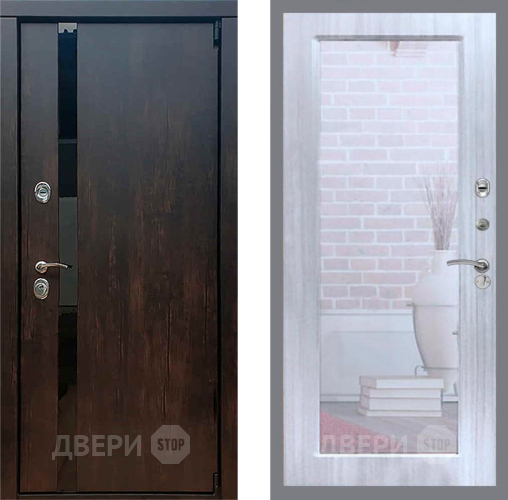 Входная металлическая Дверь Рекс (REX) 26 Зеркало Пастораль Сандал белый в Люберцах