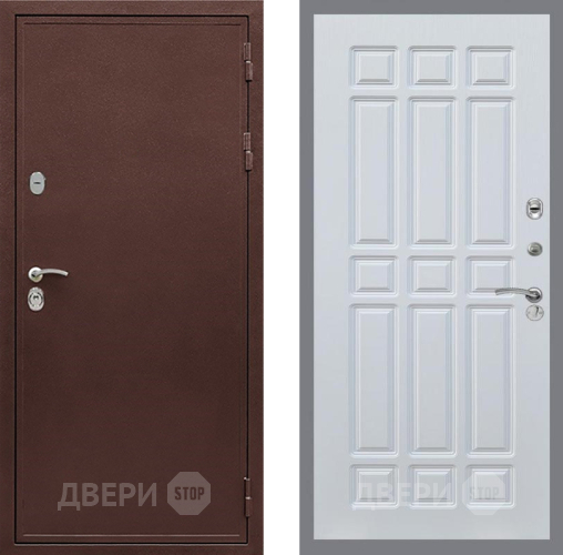 Дверь Рекс (REX) 5 металл 3 мм FL-33 Белый ясень в Люберцах