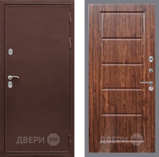 Дверь Рекс (REX) 5 металл 3 мм FL-39 орех тисненый в Люберцах