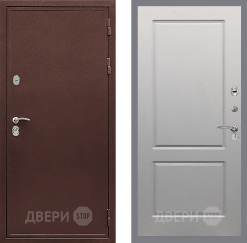 Входная металлическая Дверь Рекс (REX) 5 металл 3 мм FL-117 Грей софт в Люберцах