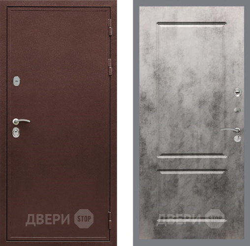 Входная металлическая Дверь Рекс (REX) 5 металл 3 мм FL-117 Бетон темный в Люберцах