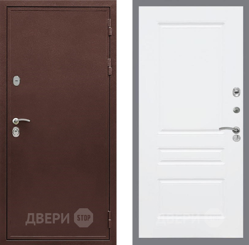 Дверь Рекс (REX) 5 металл 3 мм FL-243 Силк Сноу в Люберцах