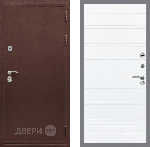 Дверь Рекс (REX) 5 металл 3 мм Line Силк Сноу в Люберцах