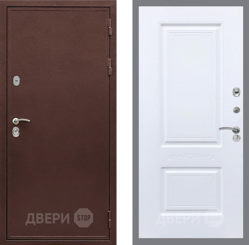 Дверь Рекс (REX) 5 металл 3 мм Смальта Силк Сноу в Люберцах